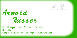 arnold nusser business card